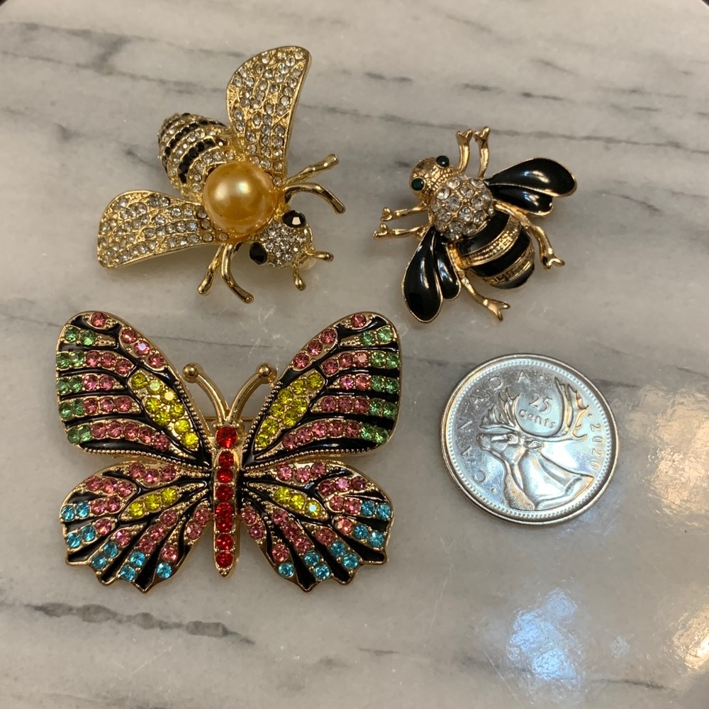 (3) Insect Brooches - Picture 2 of 2